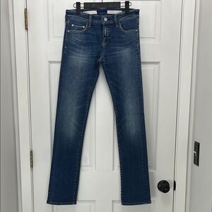 Pilcro and the Letterpress Parallel Skinny Blue Denim Jeans - Size 28